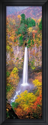 Framed Shiramizu Waterfall Gifu Shirakawa-mura Japan Print