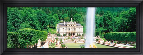 Framed Linderholf Castle Alpine Street Germany Print