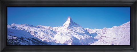 Framed Mt Matterhorn Valais Sunnegga Switzerland Print