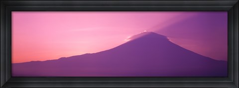 Framed Sunset over Mt Fuji Shizuoka Japan Print