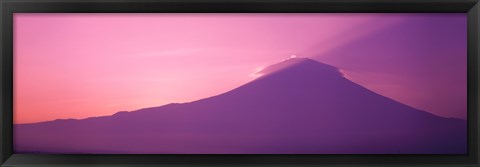 Framed Sunset over Mt Fuji Shizuoka Japan Print