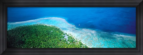 Framed Aerial Polynesia Print