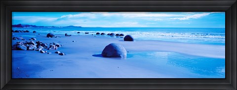 Framed Beach on South Island New Zealand Print