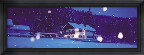 Framed Snowfall Germany Print