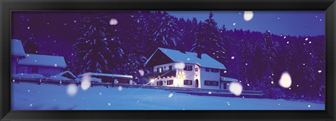 Framed Snowfall Germany Print