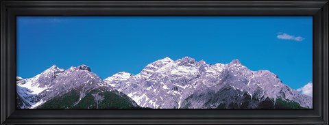 Framed Mountain Range, Engadin Switzerland Print
