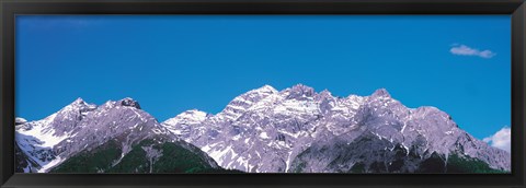 Framed Mountain Range, Engadin Switzerland Print