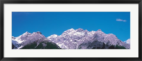 Framed Mountain Range, Engadin Switzerland Print