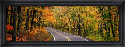 Framed Route 41 Keweenaw Peninsula nr Copper Harbor MI USA Print