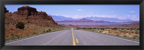 Framed Road passing through a landscape, Utah State Route 95, Utah, USA Print
