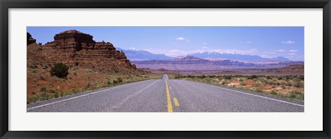 Framed Road passing through a landscape, Utah State Route 95, Utah, USA Print