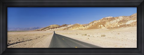 Framed Road passing through mountains, Death Valley National Park, California, USA Print