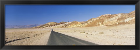 Framed Road passing through mountains, Death Valley National Park, California, USA Print