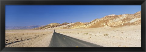 Framed Road passing through mountains, Death Valley National Park, California, USA Print