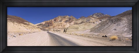 Framed Road passing through mountains, Artist&#39;s Drive, Death Valley National Park, California, USA Print