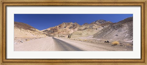 Framed Road passing through mountains, Artist&#39;s Drive, Death Valley National Park, California, USA Print