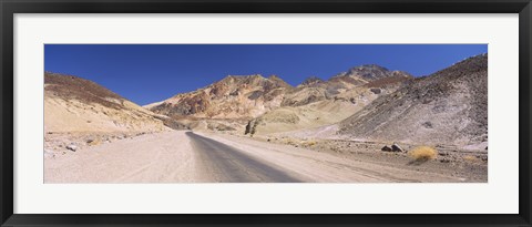 Framed Road passing through mountains, Artist&#39;s Drive, Death Valley National Park, California, USA Print