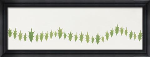 Framed Line of Holly Leaves Print