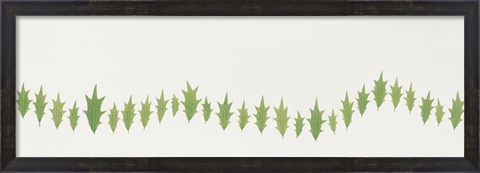 Framed Line of Holly Leaves Print