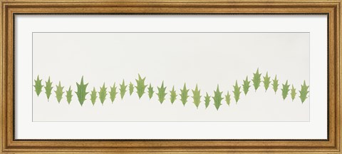 Framed Line of Holly Leaves Print
