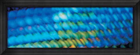 Framed Abstract in Blue Print