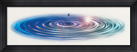 Framed Colored water drop Print