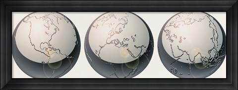 Framed Glass globes Print