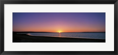 Framed Sunset on beach Australia Print