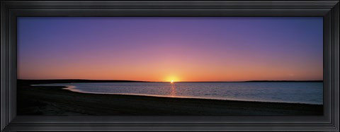Framed Sunset on beach Australia Print