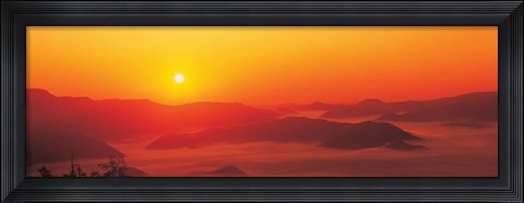 Framed Sunrise Mt Taisetsu National Park Hokkaido Japan Print