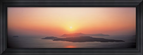 Framed Sunset Santorini Island Greece Print