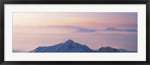 Framed Yokoteyama Shiga Kogen Nagano Japan Print