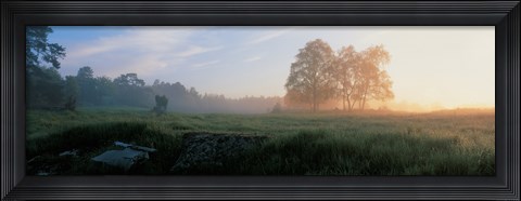 Framed Sunrise in Lovo Uppland Sweden Print