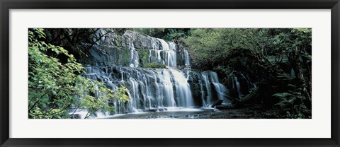 Framed Waterfall, South Island New Zealand Print