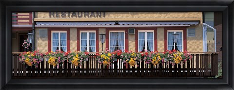 Framed Restaurant Windows, Appenzell Switzerland Print