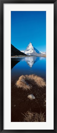 Framed Mt Matterhorn &amp; Riffel Lake Switzerland Print