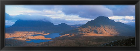 Framed Cul Moor &amp; Cul Beag (Mountains) Stac Pollaidh National Nature Reserve Scotland Print