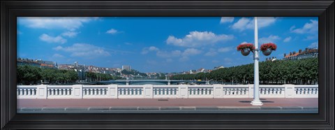 Framed Wilson Bridge Lyon France Print