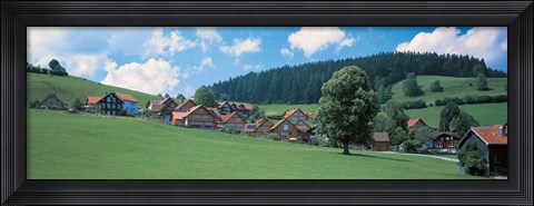 Framed Mountainside Village, Appenzell Switzerland Print