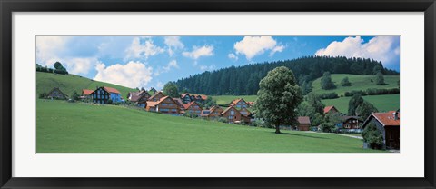 Framed Mountainside Village, Appenzell Switzerland Print