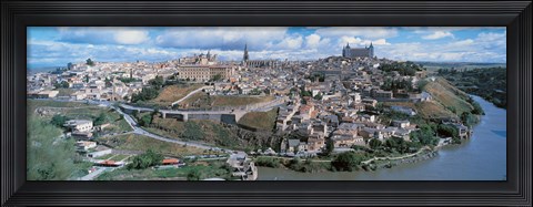 Framed Aerial view of Toledo Spain Print