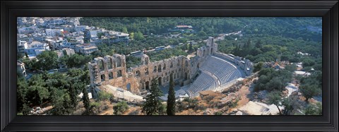 Framed Ode&#39;on tu Herodu Att&#39;ku the Acropolis Athens Greece Print