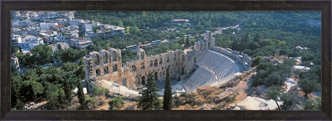 Framed Ode&#39;on tu Herodu Att&#39;ku the Acropolis Athens Greece Print
