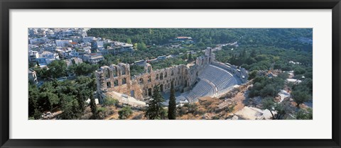 Framed Ode&#39;on tu Herodu Att&#39;ku the Acropolis Athens Greece Print