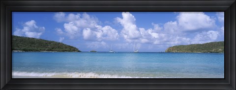 Framed Clouds over the sea, Salt Pond Bay, Virgin Islands National Park, St. John, US Virgin Islands Print