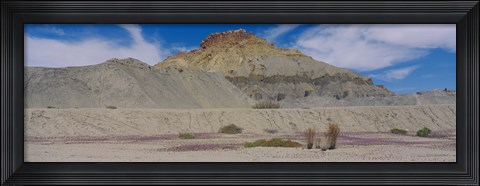 Framed Clouds over mountains, Caineville Mesa, Wayne County, Utah, USA Print