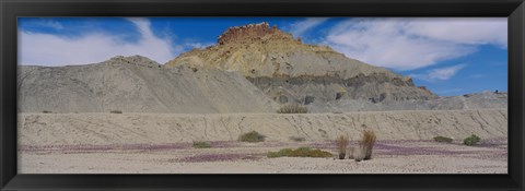 Framed Clouds over mountains, Caineville Mesa, Wayne County, Utah, USA Print
