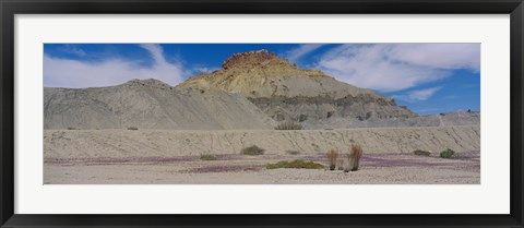Framed Clouds over mountains, Caineville Mesa, Wayne County, Utah, USA Print