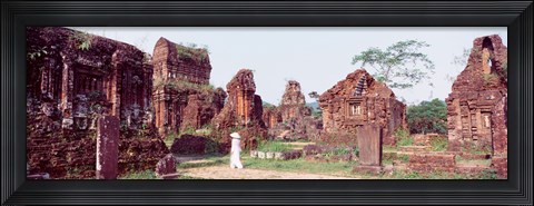 Framed Ruins of temples, Champa, My Son, Vietnam Print