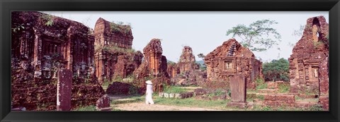 Framed Ruins of temples, Champa, My Son, Vietnam Print